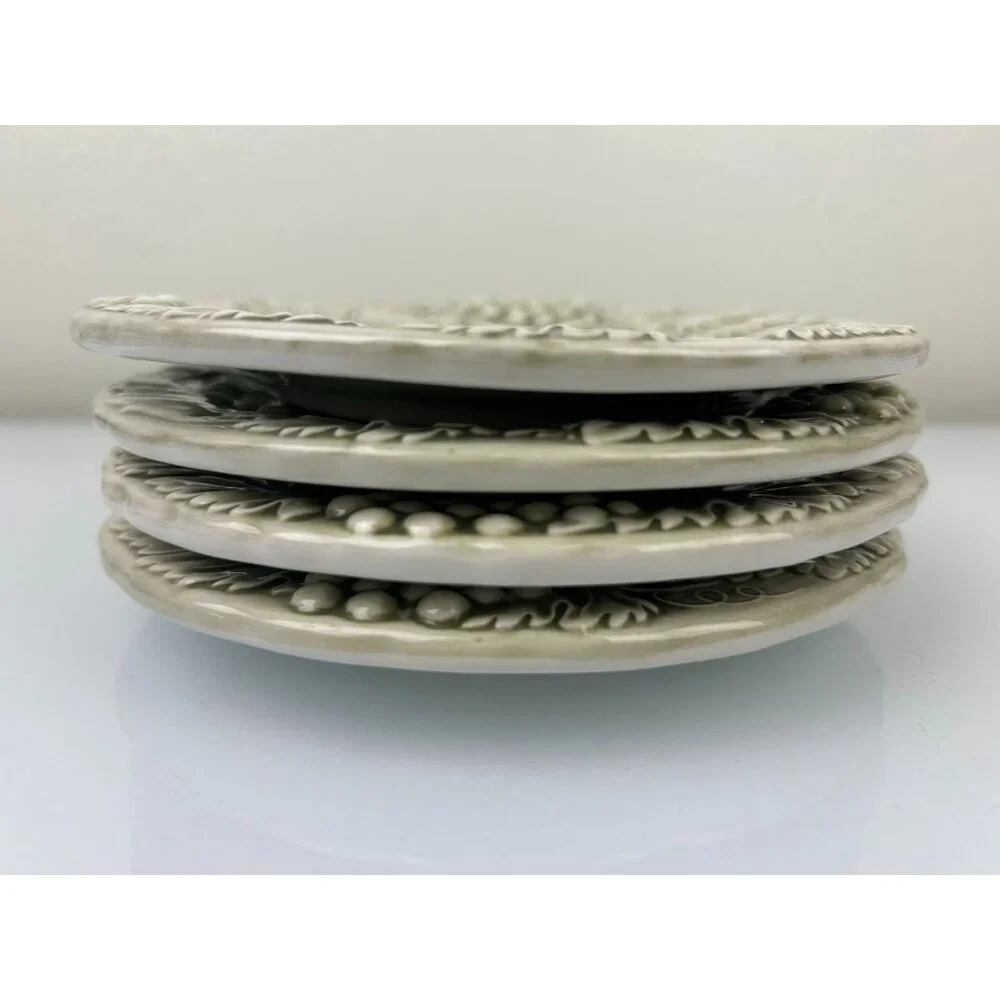 Williams Sonoma Napa Sage Italy Leaf Grape Dessert Bread Appetizer Plates 7